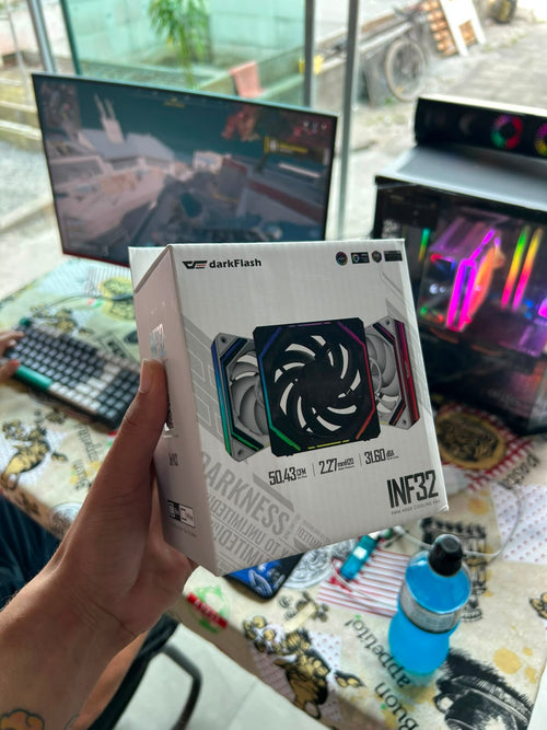 Kit Ventoinhas Aigo Darkflash Infinity 32, ARGB, 3x120mm, Branco, INF32-ARGB-3WH